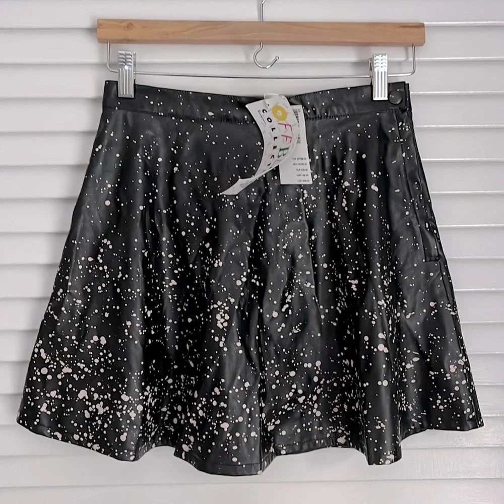 NEW Deadstock Vintage American Apparel Offbeat Collection Splatter Skater Skirt